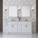 James Martin Bellshire 72" Double Bathroom Vanity, Bright White