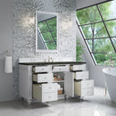 James Martin Bristol 60" Single Bathroom Vanity, Bright White