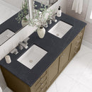 James Martin Chicago 60" Double Bathroom Vanity, Walnut Whisper