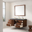 James Martin Amberly 60" Dual Mount Single Bathroom Vanity, Mid-Century Walnut