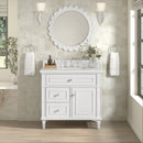 James Martin Lorelai 36" Single Bathroom Vanity, Bright White