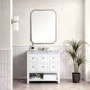 James Martin Breckenridge 36" Single Bathroom Vanity, Bright White
