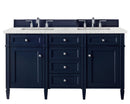 James Martin Brittany 60" Double Bathroom Vanity, Victory Blue