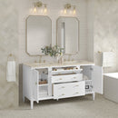 James Martin Myrrin 60" Double Bathroom Vanity, Bright White