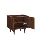 James Martin Amberly 36" Dual Mount Single Bathroom Vanity, Mid-Century Walnut