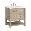 James Martin Breckenridge 30" Single Bathroom Vanity, Whitewashed Oak