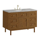 James Martin Laurent 48" Dual Mount Single Bathroom Vanity, Honey Oak
