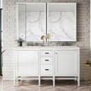 James Martin Addison 60" Double Bathroom Vanity, Glossy White