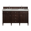 James Martin Brittany 60" Double Bathroom Vanity, Burnished Mahogany