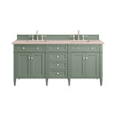 James Martin Brittany 72" Double Bathroom Vanity, Smokey Celadon