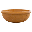 Round Gold Honed Travertine Vessel Sink 16 Inch Natural Bath