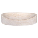 Natural Stone Light Travertine Special Design Vessel Sink Honed and Filled (W)16" (L)21.5" (H)6"