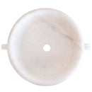 Natural Stone White Marble Vessel Sink Bowl Polished (D)17" (H)6"