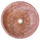 Premium Red Travertine Natural Stone Vessel Sink For Bathroom