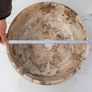 Valencia Beige Round Travertine Vessel Sink 16 Inch Stone Bathroom Vanity Top Polished
