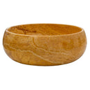 Golden Sienna Travertine Natural Stone Vessel Sink Filled And Polished 16 Inch