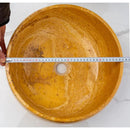 Golden Sienna Travertine Natural Stone Vessel Sink Filled And Polished 16 Inch