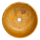 Golden Sienna Travertine Natural Stone Vessel Sink Filled And Polished 16 Inch