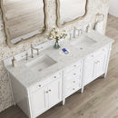 James Martin Brittany 72" Double Bathroom Vanity, Bright White