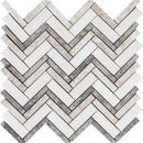 Granada Blend Polished Herringbone 1x3 Marble Mosaics 12 1/8x13 3/8