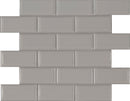 gray beveled glossy 11.89x11.97 porcelain SMOT-PT-RETGRA-2X4BG mosaic tile  msi collection product shot profile view