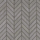 Gris Ardoise Matte Chevron Wood Look Porcelain Mosaics 17x7 3/4