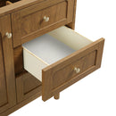 James Martin Laurent 36" Dual Mount Single Bathroom Vanity, Honey Oak