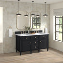 James Martin Lorelai 60" Double Bathroom Vanity, Black Onyx