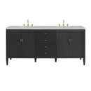 James Martin Myrrin 72" Double Bathroom Vanity, Carbon Oak