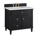 James Martin Lorelai 36" Single Bathroom Vanity, Black Onyx