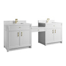 James Martin Bellshire 96" Single Bathroom Vanity, Bright White