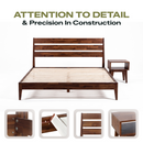 [Buy 1 Get 1] Emery Solid Wood Bed Frame & Nightstand