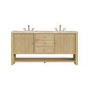 James Martin Marigot 72" Double Bathroom Vanity, Sunwashed Oak