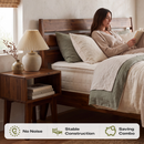 [Buy 1 Get 1] Emery Solid Wood Bed Frame & Nightstand