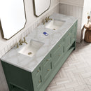 James Martin Breckenridge 72" Double Bathroom Vanity, Smokey Celadon