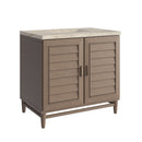James Martin Portland 36" Single Bathroom Vanity, Whitewashed Walnut