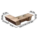 Cognac · Executive Desk w/ Mobile Storage