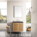 James Martin Laurent 30" Dual Mount Single Bathroom Vanity, Light Natural Oak