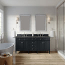 James Martin Brittany 72" Double Bathroom Vanity, Black Onyx