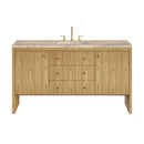 James Martin Hudson 60" Single Bathroom Vanity, Light Natural Oak