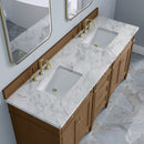 James Martin Brittany 72" Double Bathroom Vanity, Pecan