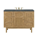 James Martin Laurent 48" Dual Mount Single Bathroom Vanity, Light Natural Oak