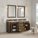 James Martin Bristol 72" Double Bathroom Vanity, Saddle Brown