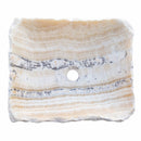 Honey Onyx Rustic Natural Stone Vessel Sink (W)13" (L)16" (H)5.5"