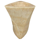 Beige Sculptural Natural Stone Honey Onyx Pedestal Bathroom Sink Hand Carved