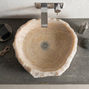 Honey Onyx Translucent Natural Stone Vessel Sink   (W)19" (L)19" (H)5"
