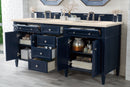 James Martin Brittany 72" Double Bathroom Vanity, Victory Blue