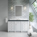 James Martin Bristol 60" Single Bathroom Vanity, Bright White