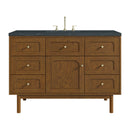 James Martin Laurent 48" Dual Mount Single Bathroom Vanity, Honey Oak