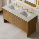 James Martin Hudson 60" Double Bathroom Vanity, Honey Oak